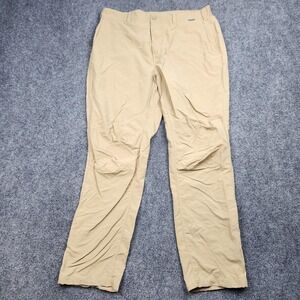 Simms Pants Mens 38x31 Beige Fishing Hiking Outdoor‎ Elastic Waist Zip Pocket